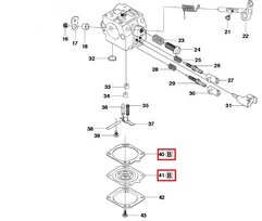 Joint de carburateur pour Tronçonneuse 362,372, 365 .. - Ref 503 64 78-01 - Husqvarna