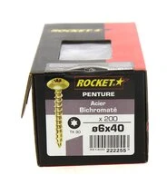 Boîte de 200 Vis à penture Tête ronde Torx Ø 6 x 40 mm ROCKET