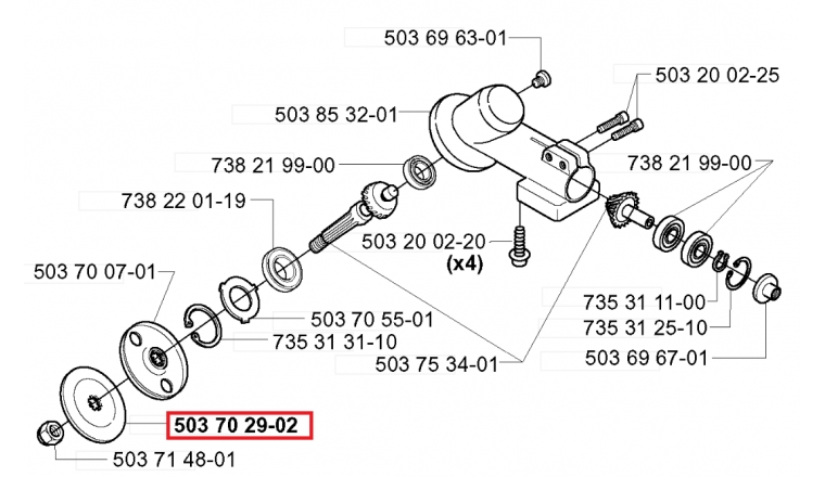 Bride de Renfort pour Débroussailleuse 227 R, 232 R ... - Ref 503 70 29 02 - Husqvarna