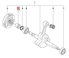 Douille de Vilebrequin pour Tronçonneuse 362, 365 ... - Ref 503 77 91 01 - Husqvarna