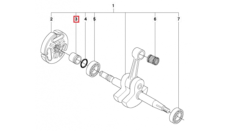 Douille de Vilebrequin pour Tronçonneuse 362, 365 ... - Ref 503 77 91 01 - Husqvarna