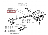 Arbre de Régulation Carburateur Tronçonneuse 625, 630, 670 - Ref 503 45 30 01 - Husqvarna