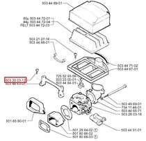 Vis de support pour 268, 272 XP ... - Ref 603 20 03 12 - Husqvarna