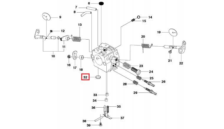 Bouchon de carburateur pour Tronçonneuse 3120 XP, CS2171 .. - Ref 503 57 42 01 - Husqvarna