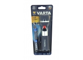 Lampe torche Led Day Light bleu/gris 40Lm + 2 piles AA - Varta