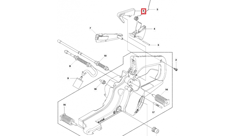 Gâchette de sécurité pour Tronçonneuse CS2240 - Ref 579 23 94 02 - Husqvarna