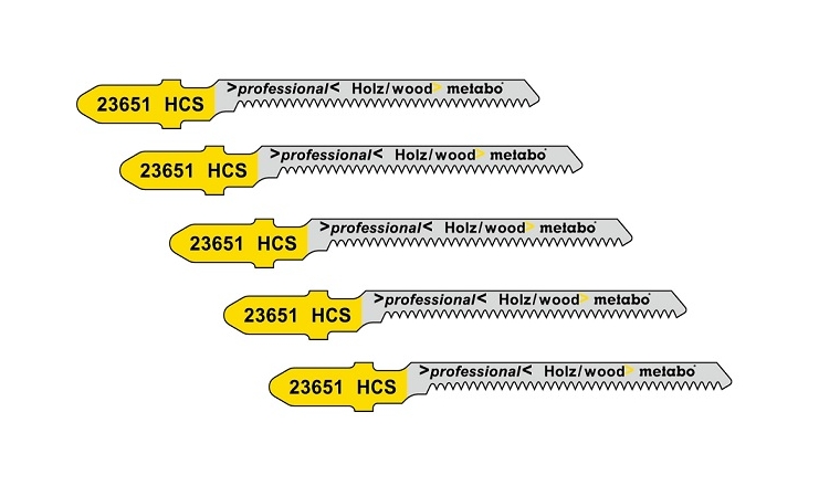 Lames de scie sauteuse HCS bois x5 Metabo 57x1,25  