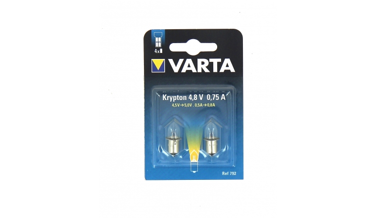 Ampoule Krypton 4,8V 0,75A Culot Lisse Varta