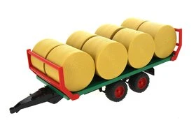 Remorque avec 8 balles rondes - Bruder 2220