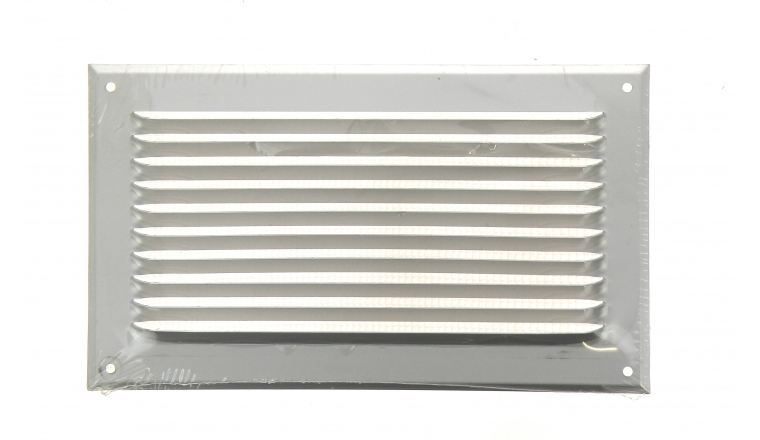 Grille d'aération avec moustiquaire 10x20cm finition alu - DMO