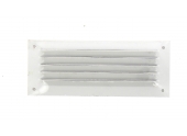 Grille métal 190x75mm avec moustiquaire finition blanc DMO