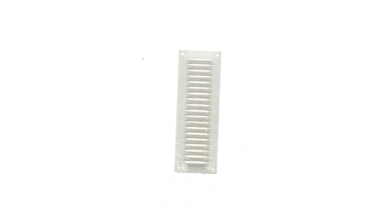 Grille métal horizontale 50x240mm blanche avec moustiquaire DMO