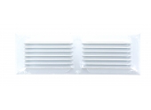 Grille métal 300x100mm avec moustiquaire finition blanc DMO