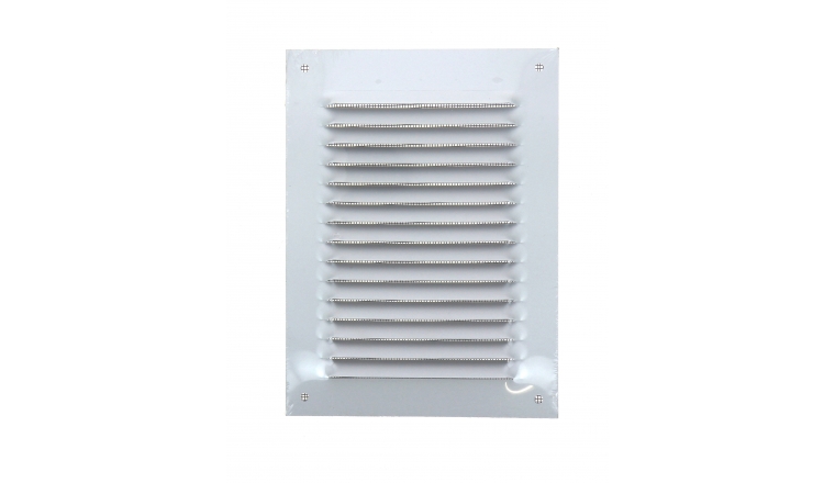 Grille métal à auvents 140x190mm avec moustiquaire finition alu DMO