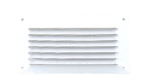 Grille métal avec moustiquaire 190x100mm finition blanc - DMO