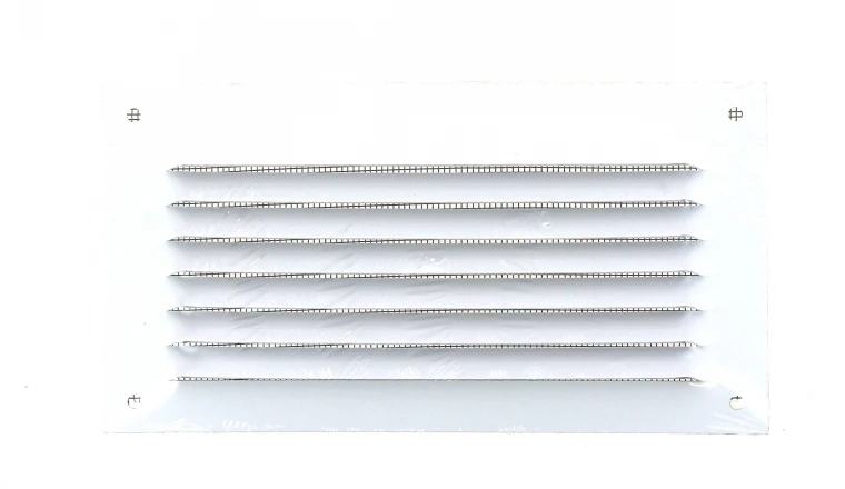 Grille métal avec moustiquaire 190x100mm finition blanc - DMO