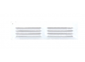 Grille métal avec moustiquaire 190x50mm finition blanc DMO