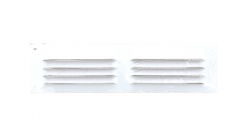 Grille métal avec moustiquaire 190x50mm finition blanc DMO