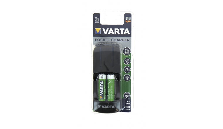 Chargeur Pocket 2 ou 4 piles AA / AAA + 4 piles AA - Varta