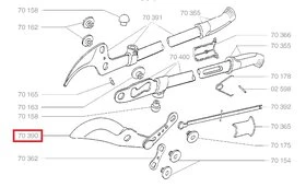 Lame de coupe avec Biellette pour Elagueur OS84V, OS83, OS82, OS76 ... - Ref 70390 - Outils Wolf