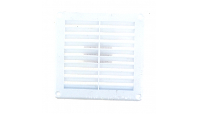 Grille PVC carrée à encastrer avec moustiquaire 125x125 mm DMO