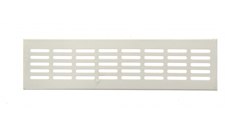 Grille métal à encastrer 300x80mm finition blanc DMO