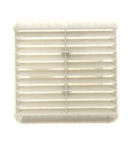 Grille extérieure antichoc carrée PVC blanc 166x166mm DMO 010710
