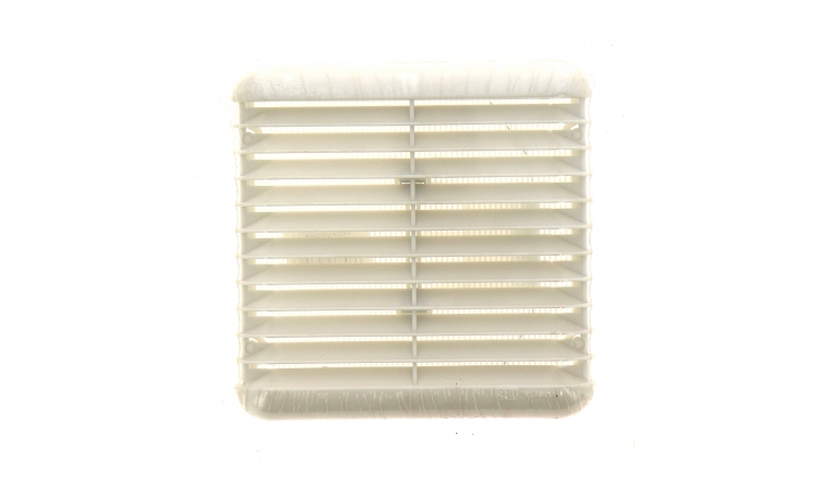 Grille extérieure antichoc carrée PVC blanc 166x166mm DMO 010710