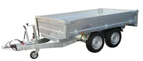Remorque benne 2m50 PTAC 2500kg pompe manuelle Lider