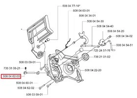 Vis de Tension de Chaîne pour Tronçonneuse Husqvarna et Jonsered - Ref 508 04 62 03 - Husqvarna