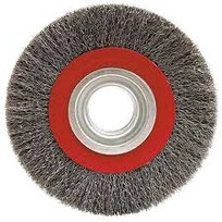 Brosse circulaire 200mm fil acier pour touret à meuler