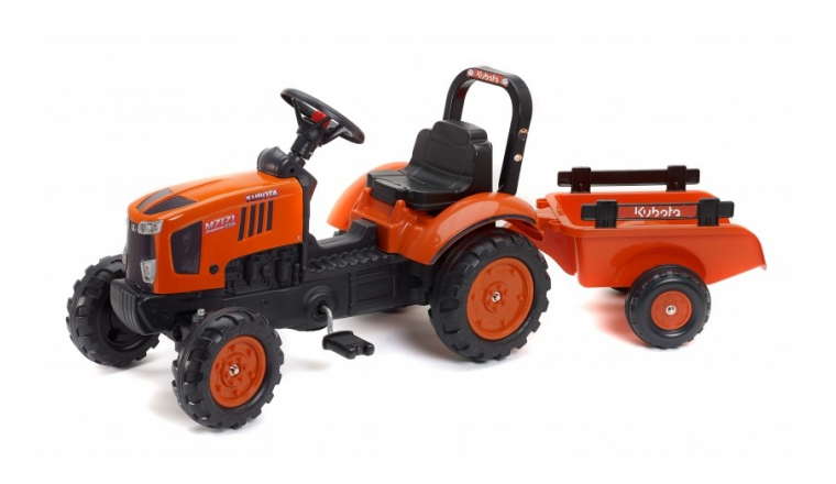 Tracteur Kubota M7171 avec remorque - tracteur à pédales