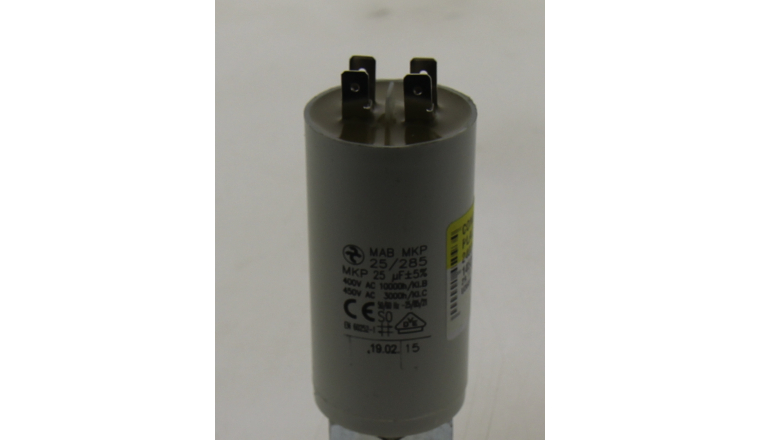 Condensateur électrique universel 25µF 40x92mm 2402496